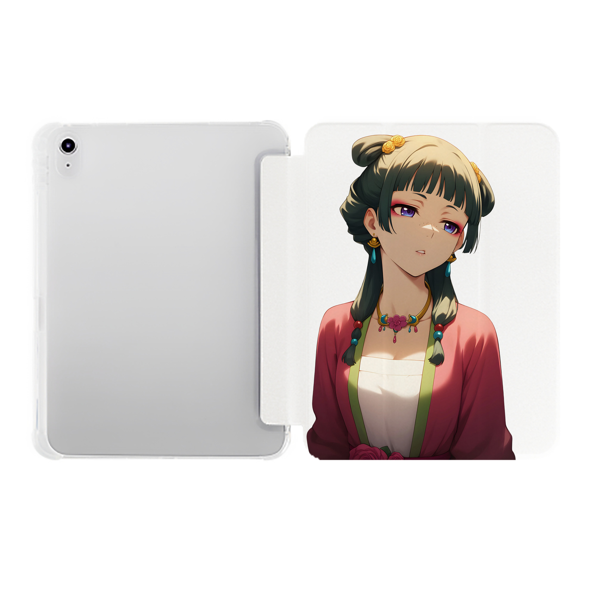 （画像用） 薬屋のひとりごと The Apothecary Diaries IPad ケース ペン収納付き 三つ折りスタンド PUレザー×シリコン 対応機種9.5/10.5/10.9インチ
